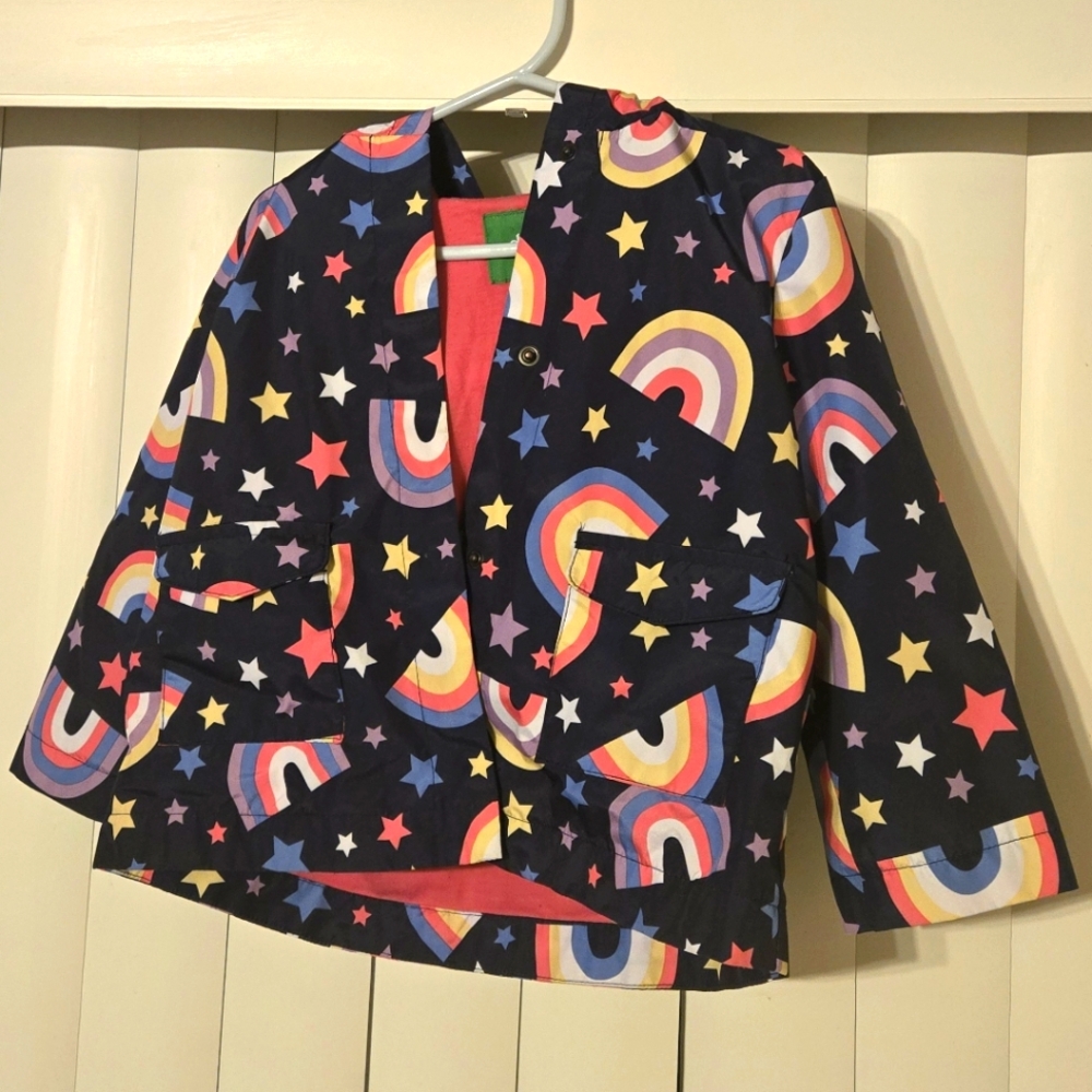 DIP Size 2T Toddler Girl Rainbow & Stars Hooded Jacket